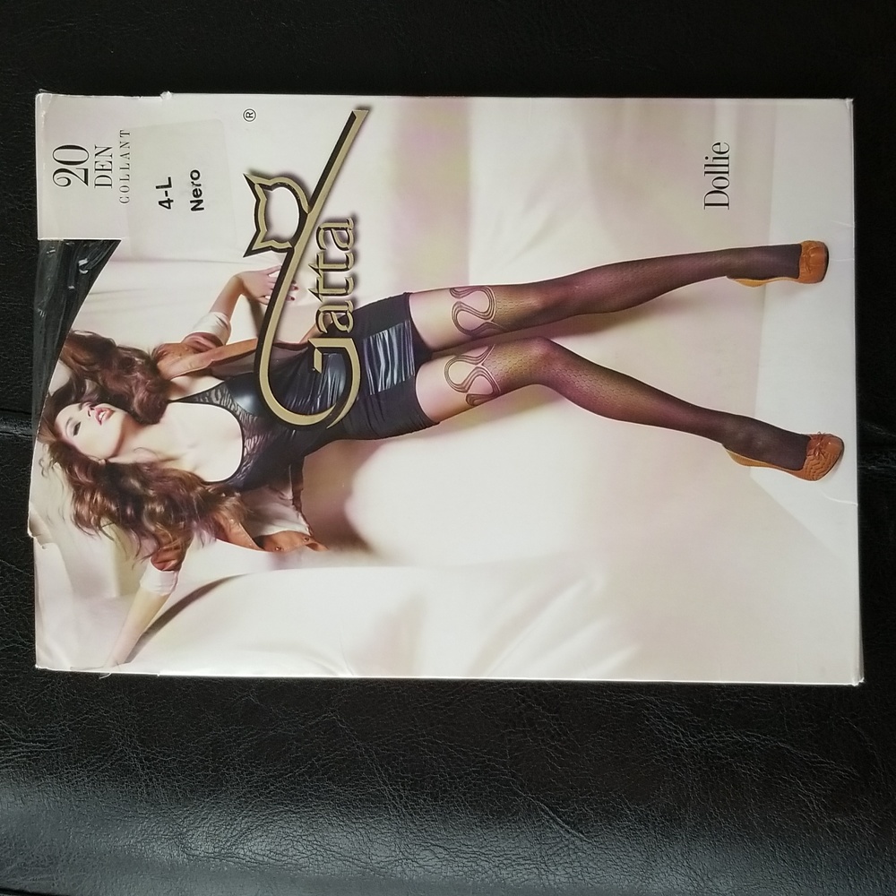 Gatta tights. Patterned. Nero. Size 4-L